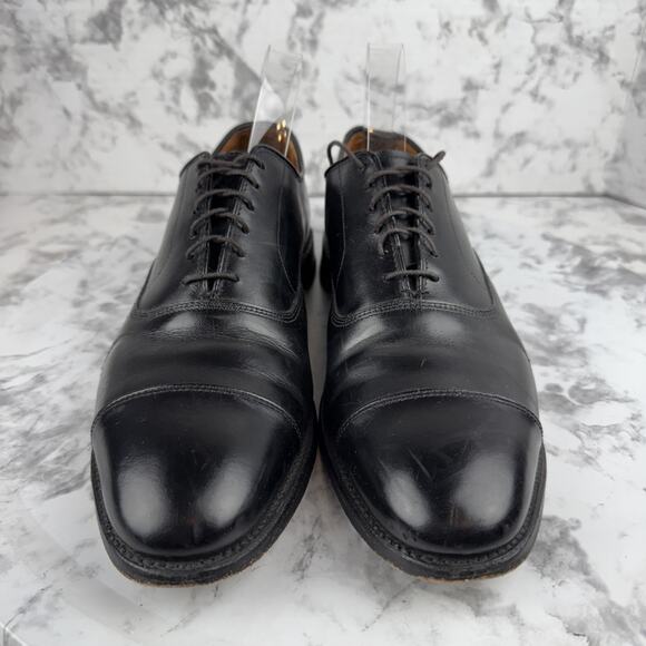 Allen Edmonds Mens Cap Toe Black Leather Oxford Dress Shoe Size 11 Lace Up - Picture 2 of 10